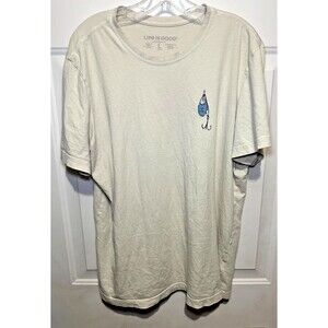 Life Is Good T-Shirt Mens Large Tee Fishing Cotton